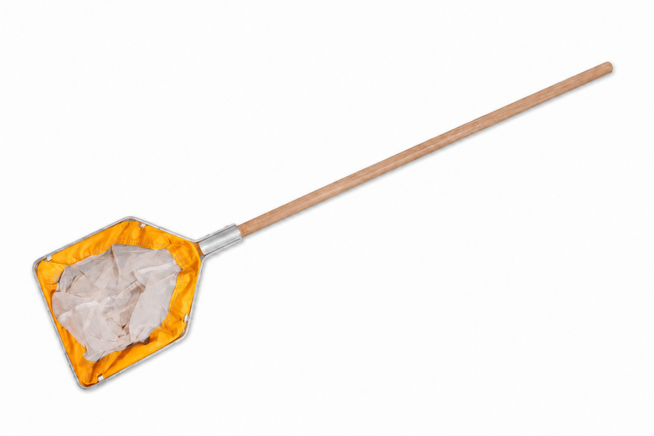 Busy Biome D-Net kick net with aluminum frame, 500 micron mesh, and wooden handle