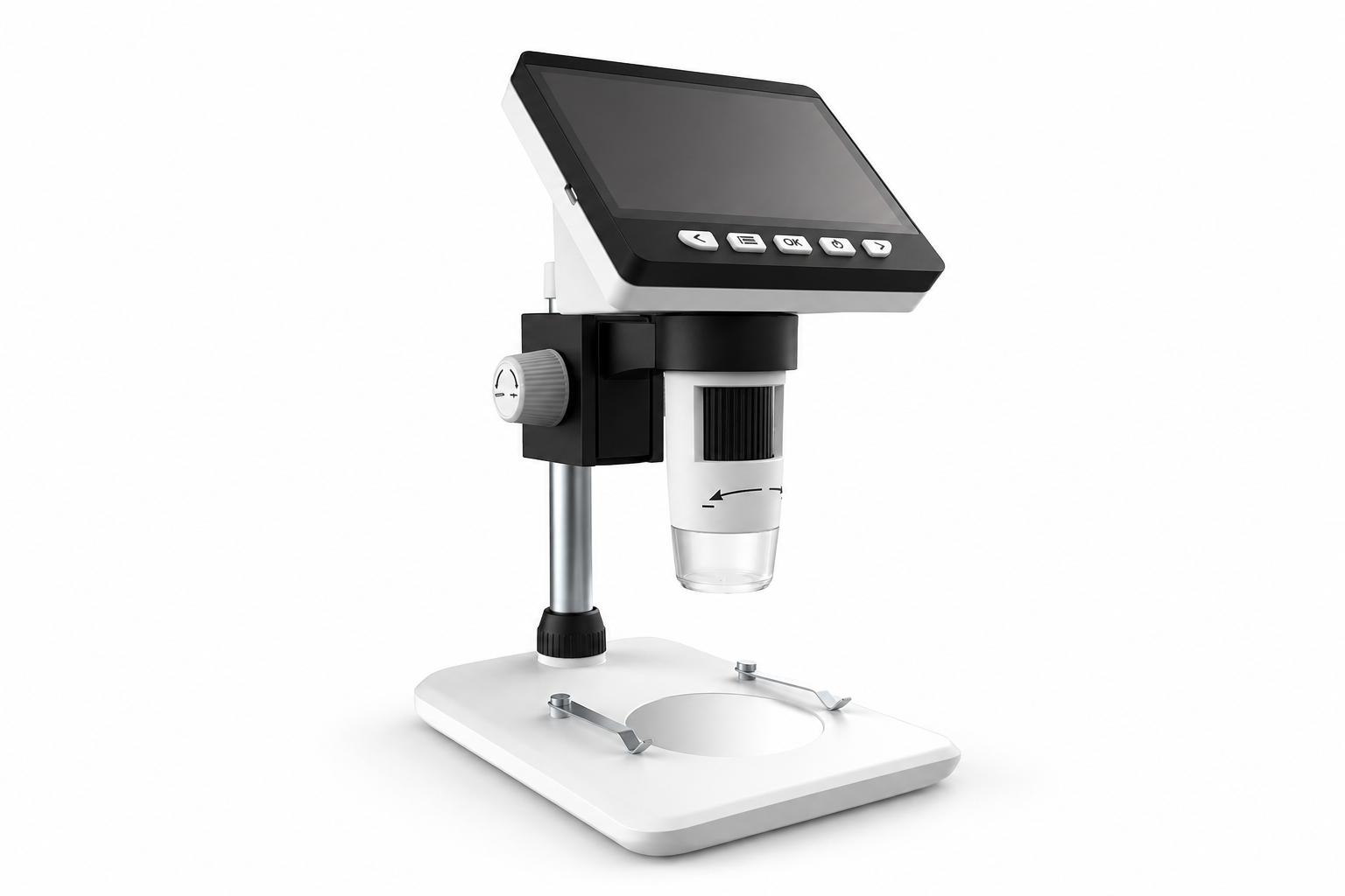 Busy Biome digital LCD microscope with 4.3 inch screen on adjustable stand
